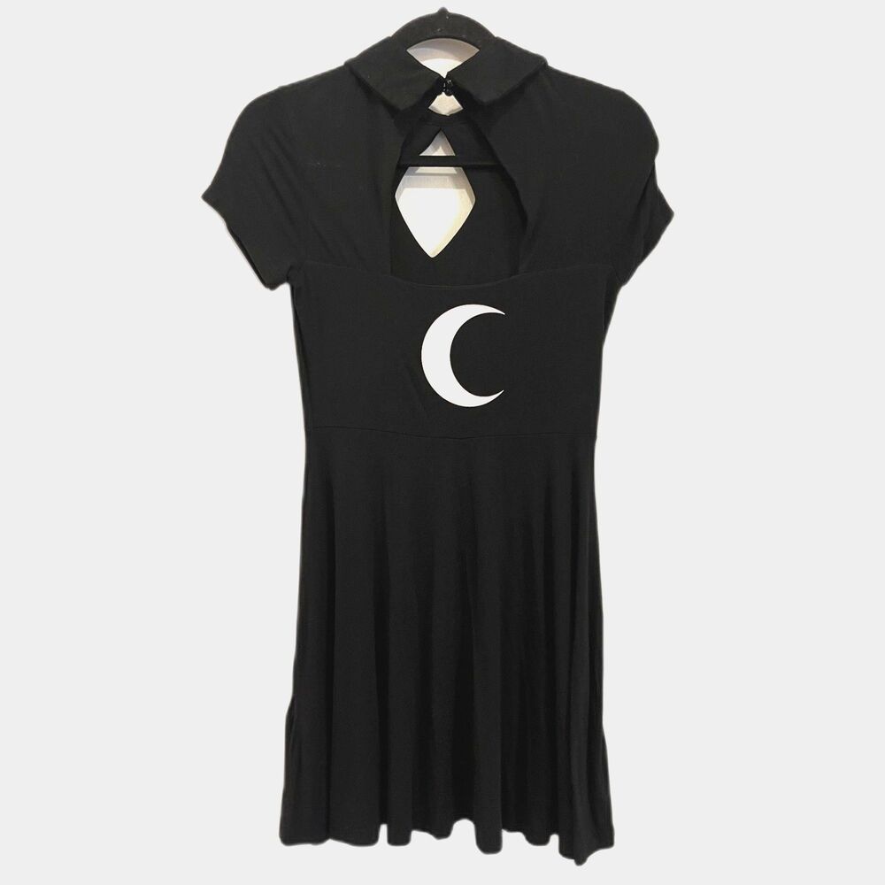 KILLSTAR Black Moon Child Gothic Alt Girl Punk Mini Dress   Women's Size Medium - Picture 6 of 9